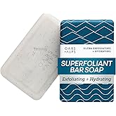 Oars + Alps Exfoliating & Moisturizing Bar Soap for Men, Deep Cleaning Soap, Clean Ingredients, All Skin Types, Jojoba Beads, 1pk