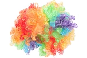 VICASKY Clown Dress Up Wig Cute Funny Decor Creative Headdress for Kid Curly Afro Wigs Rainbow Colorful Children Party