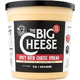 Big Cheese 15-Year Aged Spicy Beer Cold Pack Cheese Spread &ndash; Wisconsin Cheddar Cheese Dip, Bold Sharp Flavor Mild Heat, 16 oz Tubs (Pack of 4)