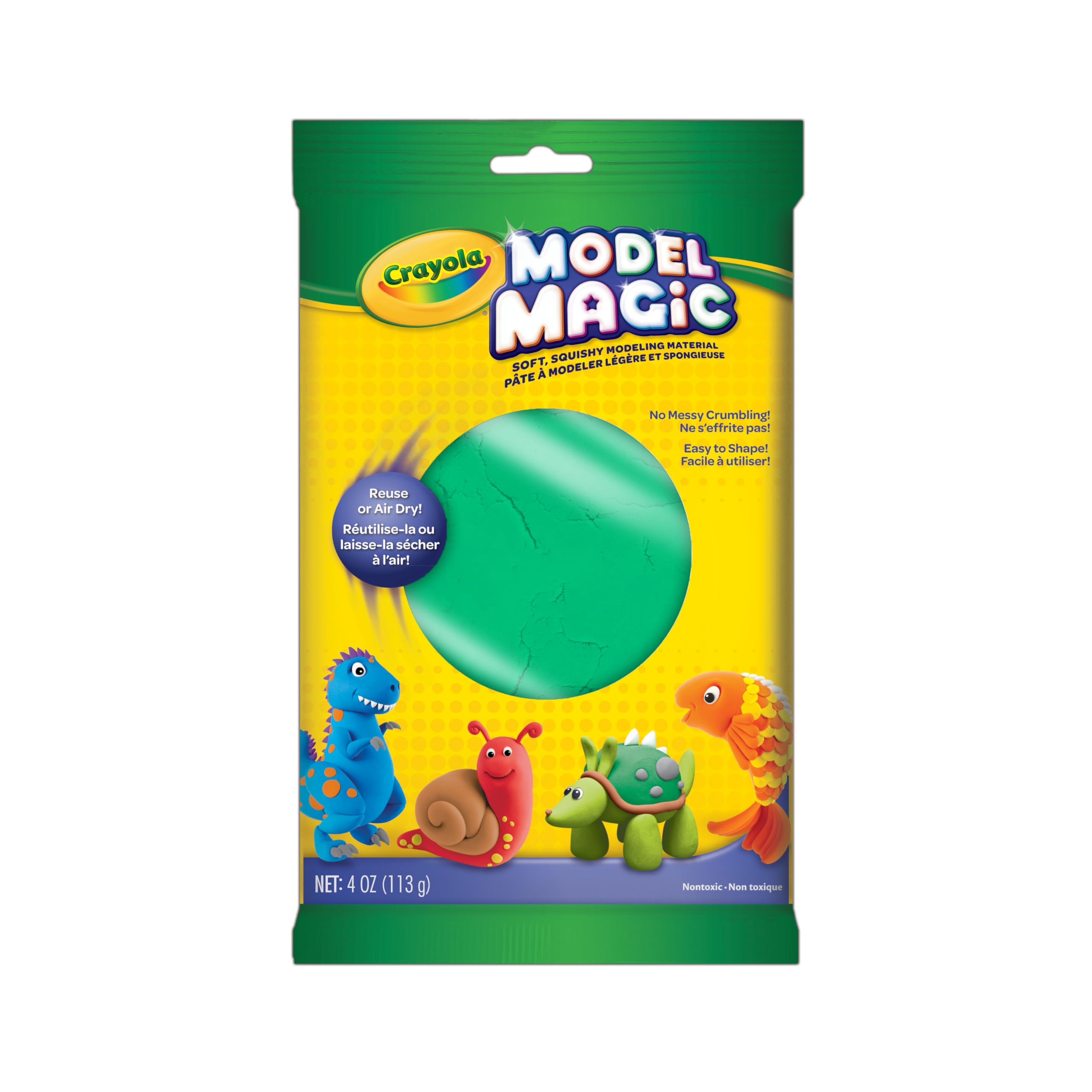 Crayola 57-4444 Model Magic, 4 oz. Size, 1.1" Height, 4.7" Width, 6.2" Length, Green - 1381525