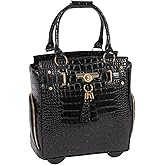 JKM & Company Rolling Laptop Bag for Women | Designer Wheeled Briefcase | Fits 13-17" Laptops | Office Travel Computer Case
