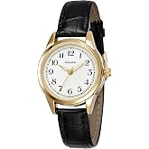 Hourstar Brown Watch for Women, Leather Band, Casual Analog Wrist Watch | Small Simple Analog Watch, Easy Reader Dial, Soft Brown and Black Leather Band, Daily Dress for Ladies