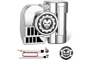BANHAO Train Horn for Motorcycle Car Truck 12V 150dB Super Loud Air Horns Train Sound Car Horn Kit with Air Compressor for Motorbike SUV Truck Boat Pickup vehicles(Silver-Upgrade)