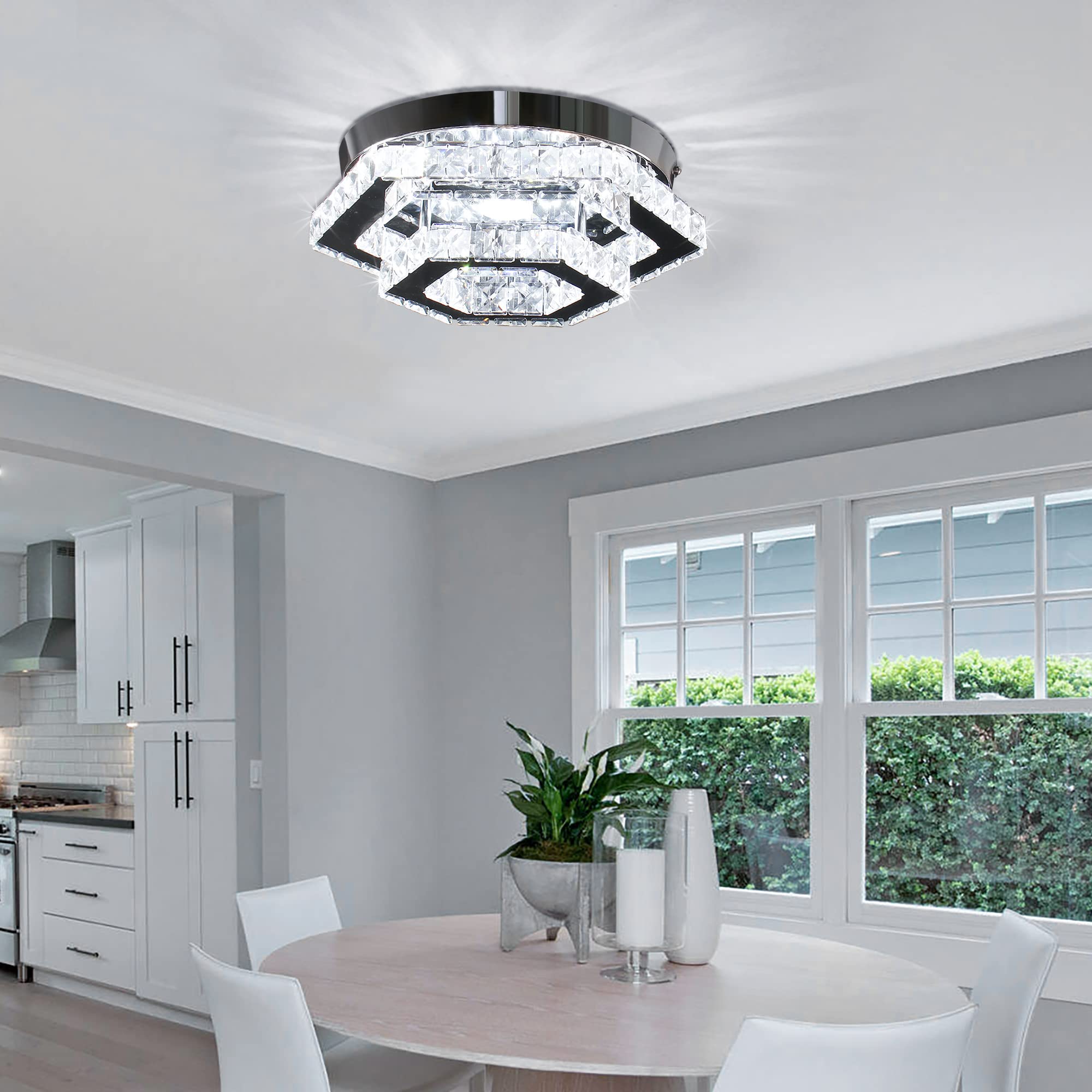 Mua CXGLEAMING Modern LED Chandelier Flush Mount Ceiling Light Fixture ...