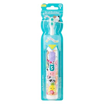 Brush Buddies Battery Powered Toothbrush Featuring Squishmallows, Oscillating 360 Degree Cleaning Power, Soft Rounded Bristles Electric Toothbrush for Adults, Battery Toothbrush