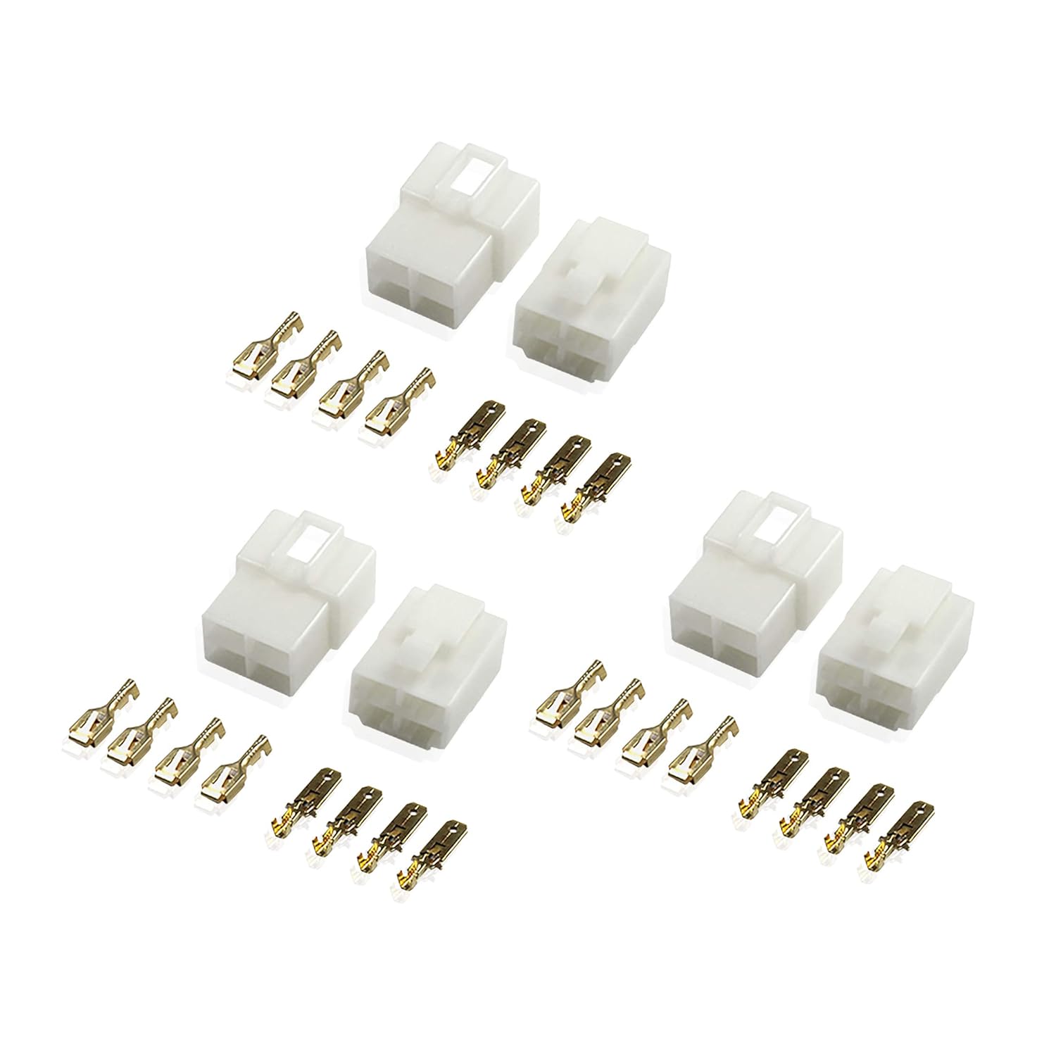 1 Voie Lot de 3 Auto Moto Bateau Quad Terminal 6.3mm Kit Connecteur /&eacute;lectrique 2//3//4//6//8 Voies