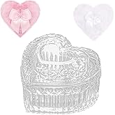 Gsteng Large Body Powder Puffs and Containers, Crystal Clear Powder Container with Soft Power Puffs, Reusable Dusting Powder Case with Washable Velvet Face Body Glitter Puffs Wet and Dry Makeup