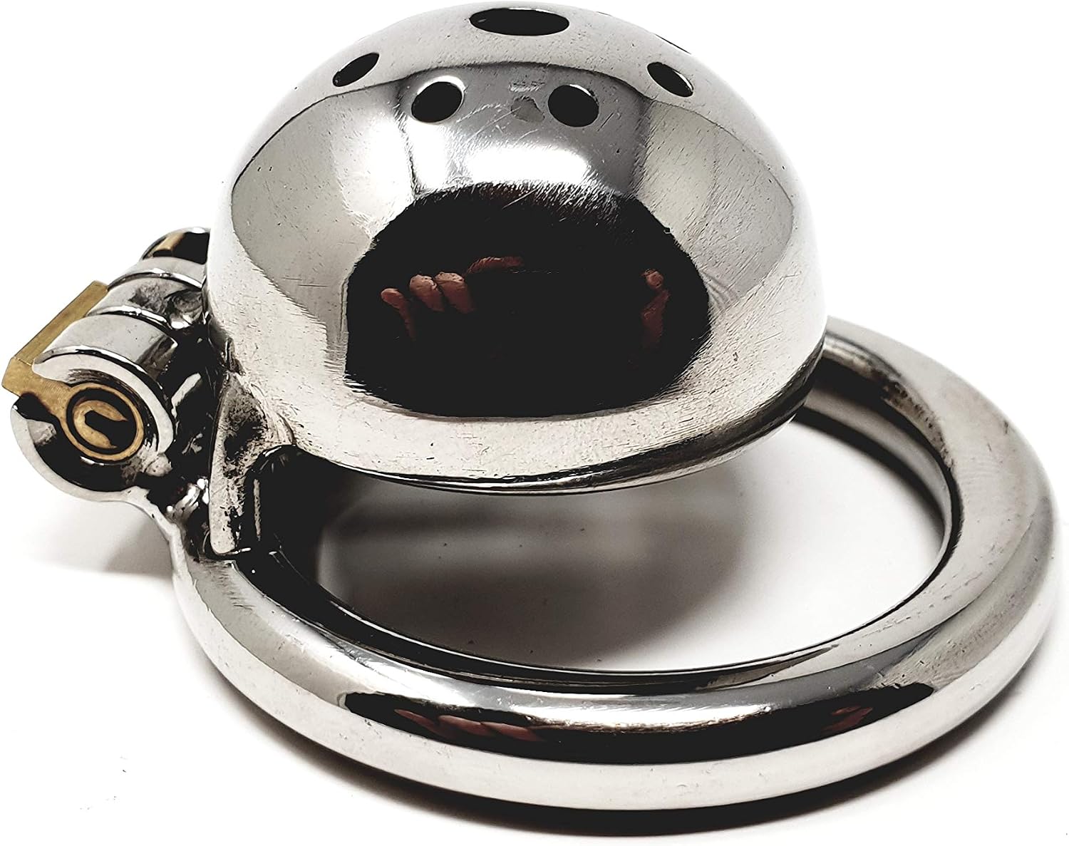 Bondage Masters Male Chastity Device with Ultra Short Cage and Hidden Lock, 1 Count (Pack of 1), Black - Image 5