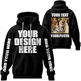 Custom Hoodie for Men Women Add Photo/Text/Logo Design Your Own Bulk Personalized Hoodies Customized Sweatshirts Winter