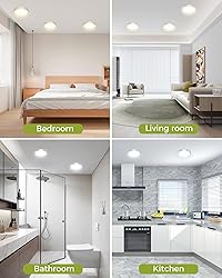 hepside 2Pack Dimmable Flush Mount Ceiling Light