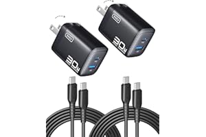 INIU USB C Charger, 30W 2-Pack PD Fast Charging, [USB C + USB A] iPhone 17 Compact Foldable Wall Charger, GaN Tech Type C Pow