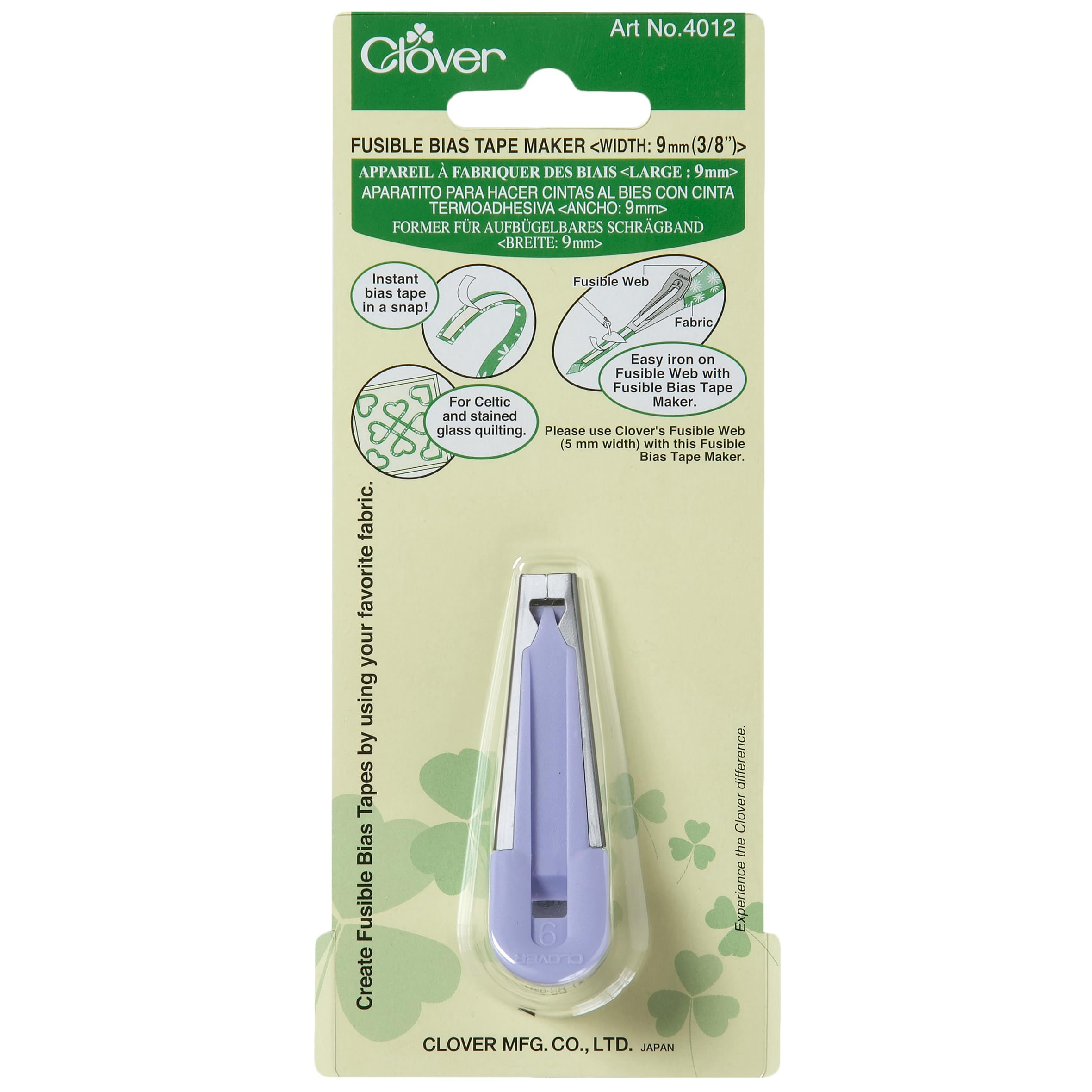 Clover Fusible Bias Tape Maker 9mm, 9