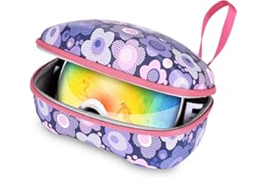 ZUJFPL Hard Ski Goggle Case EVA Box, Water Resistant Shockproof Shell Snowboard Goggles Bag for Snow & Water Sport