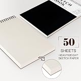 KINSPORY Sketchbook A4 21 x 29.7cm 100 Pages 100gsm Acid Free Spiral Bound view 3