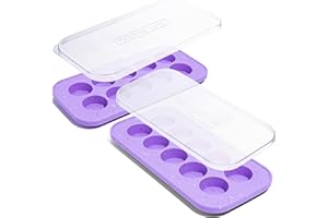 Souper Cubes The Cookie Tray - Silicone Molds for Baking - Freeze and Store Perfect Cookie Dough Rounds, Cookie Molds for Baking Cookies, Peanut Butter Cups Mold - Lavender With Sprinkles - 2-Pack