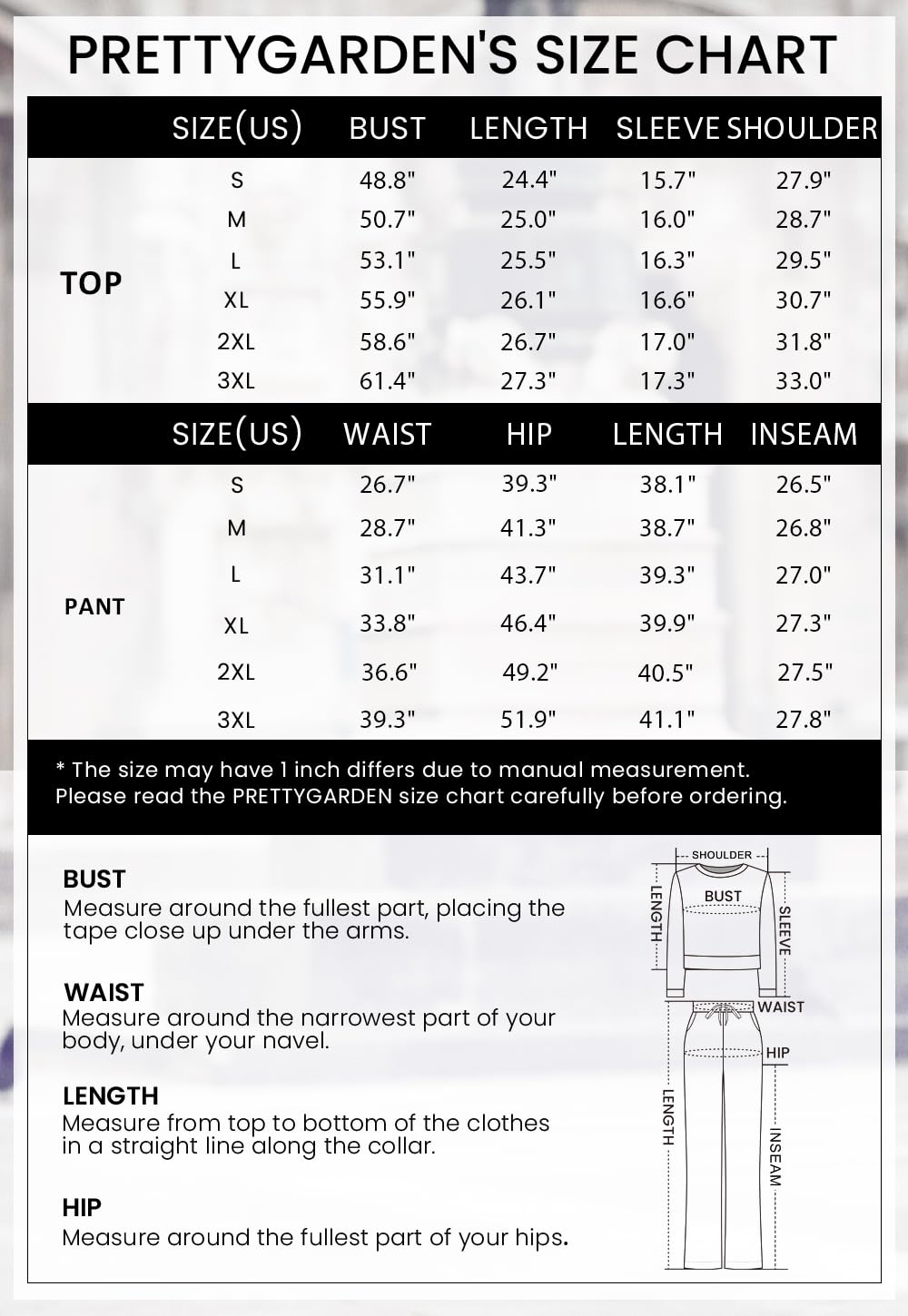 PRETTYGARDEN Women's Fall 2 Piece Lounge Outfit Long Sleeve Crewneck Pullover Tops High Waisted Pants Set Tracksuit (Black,Large) - Image 6