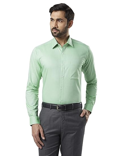 green slim fit shirt
