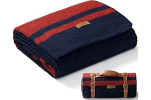 Molithe 100% Wool Blanket, 62" x 86", Warm, Thick, Washable, Military Wool Blanket, Great for Camping, Outdoors, Sporting Eve