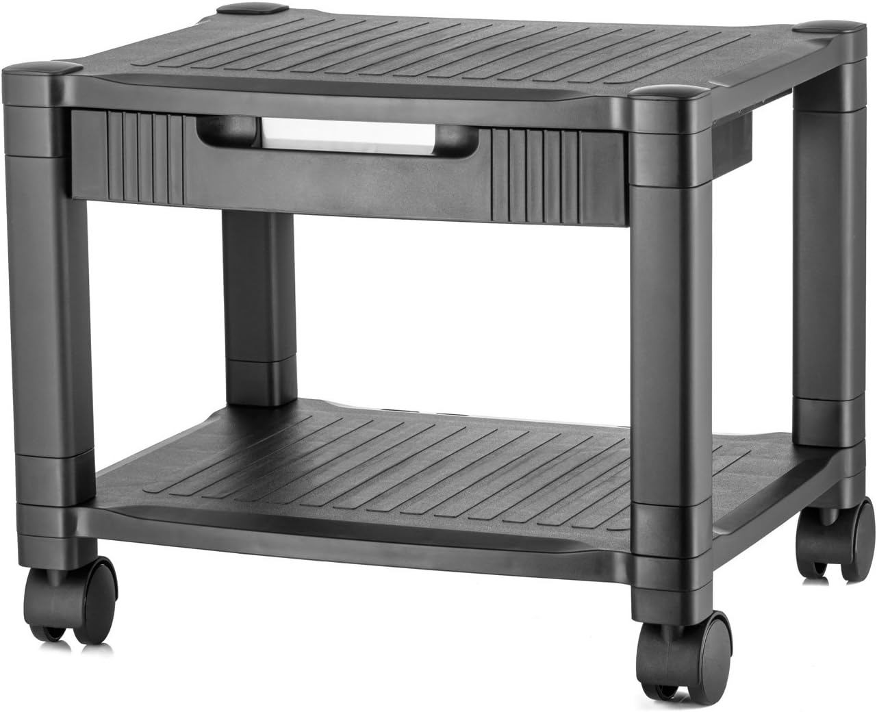 Halter LZ-306A Mini Rolling Printer Cart Machine Stand with Cable Management - Holds Up to 75 Pounds (Black) : Office Products