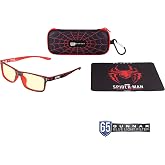 GUNNAR - Spider-Man: Miles Morales Edition Premium Gaming and Computer Glasses for Kids (age 12+) - Blocks 65% Blue Light - Cruz, Amber Tint
