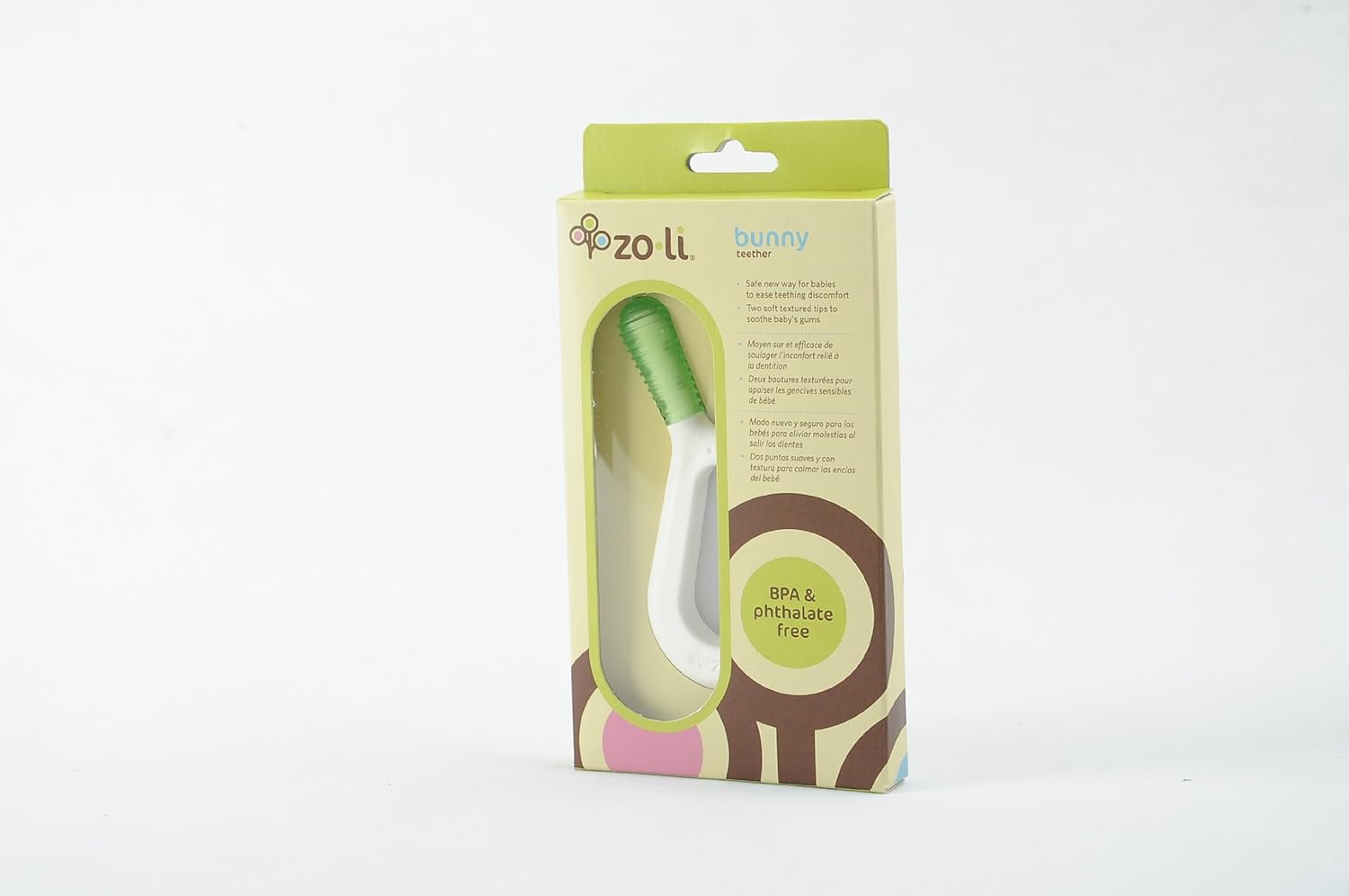 zoli bunny dual nub teether