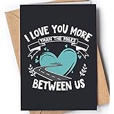 Long Distance Card for boyfriend, girlfriend, wife, husband... | Original card with envelope for long distance relationship or friendship | Unique present for someone who is going away