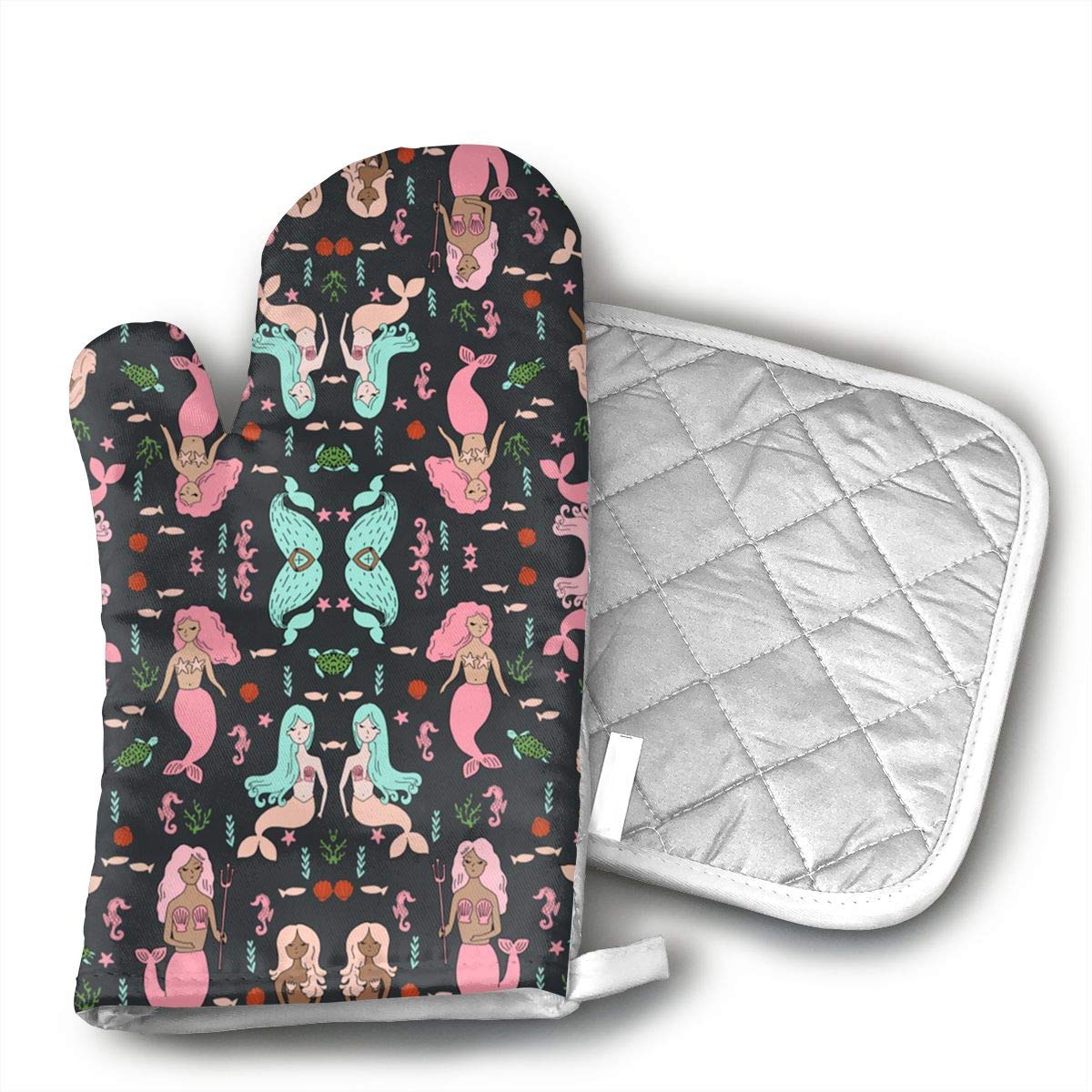 Best Coral Pink Oven Mitt