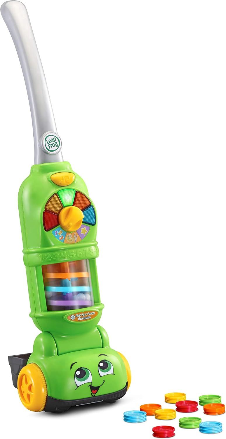 LeapFrog Pick Up & Count Vacuum, Role Play Toy with Lights, Colours & Counting, Pick Up Counters in Three modes of play - Image 4