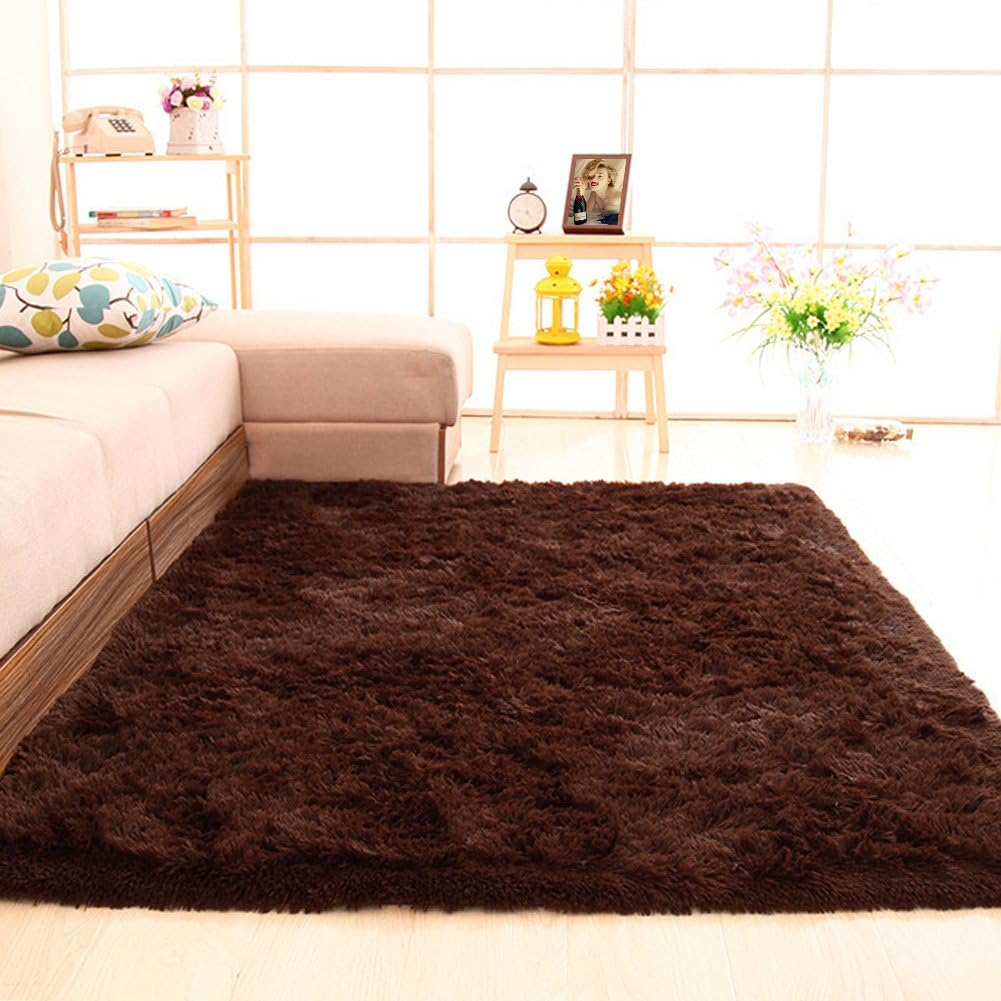 gdmgdr Ultra Soft Nursery Rugs Kids Rugs for Playroom Bedroom and Living Room 4' x 5.3', Coffee