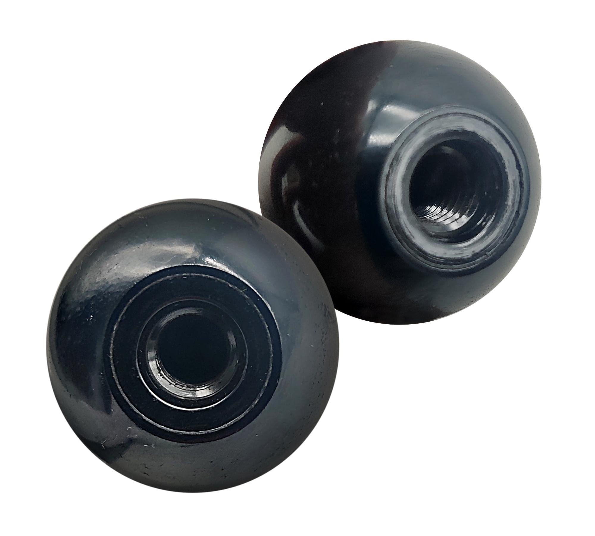 DOJA Industrial | Plastic Ball Knob | M8 | Pack 5 | Black Ball Knobs(Female Threaded Insert) | Black Handles and Knobs | High Insulation Thread Knob Lever Hand Grip | Round Handle Machine Gear