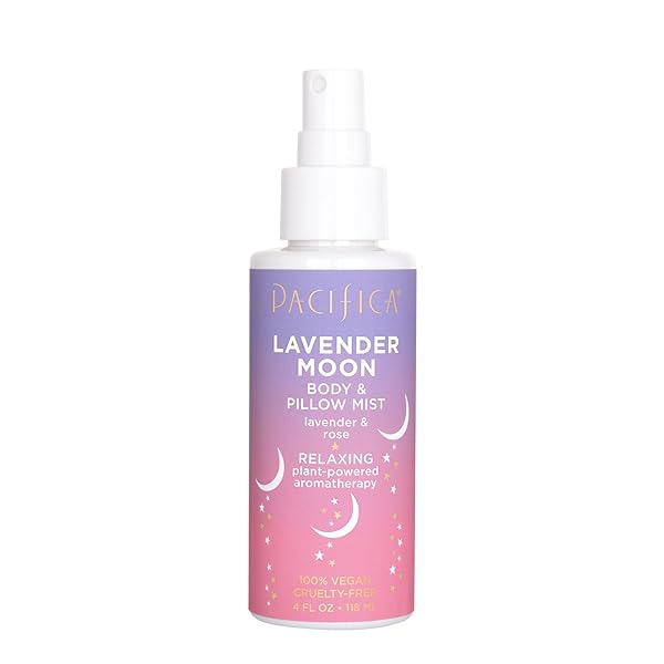 PACIFICA BEAUTY, LAVENDER MOON PILLOW MIST & BODY SPRAY, LINEN SPRAY, SLEEP SPRAY, AROMATHERAPY FOR SLEEP, CLEAN SKIN CARE, VEGAN & CRUELTY FREE