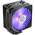 Cooler Master Hyper 212 Black Edition RGB CPU Air Cooler, SF120R RGB Fan, Anodized Gun-Metal Black, Brushed Nickel Fins, 4 Co