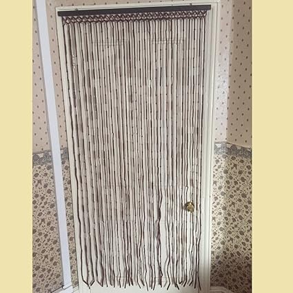 Bamboo Effect Curtain Blinds Wooden Beaded Insects Fly Door Screen