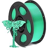 ANYCUBIC Silk Filament, Clog-Free Shiny 3D Printer PLA Filament 1.75mm Dimensional Accuracy +/- 0.02mm, 1KG Reusable Spool (2.2 lbs), Silk Green