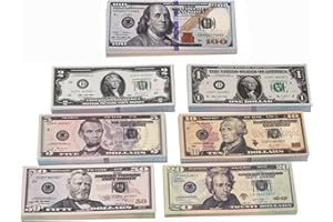 BSSuperU 210 Pcs Fake Money Prop Money Play Money Movie Prop Money Copy Play Prop, Education Learning Toy for Music Video, Develops Early Math Skills