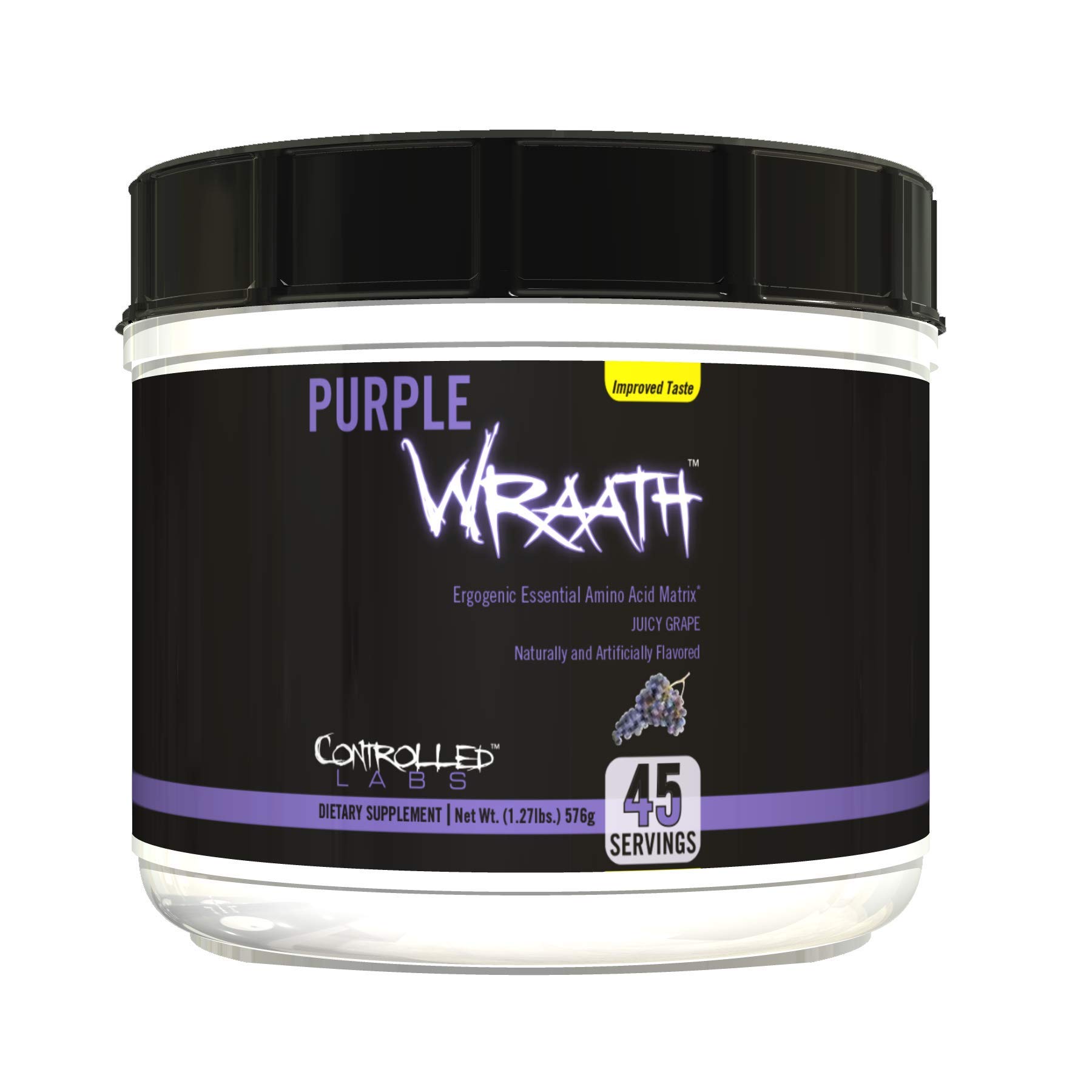 Purple Wraath, BCAA and EAA Amino Acid Supplement, with Endurance Blend Intra Workout Powder, Optimal Endurance, Focus, and Stamina (Grape, 45 Servings)