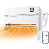 DREO Wall Heater for Bathroom, Smart Space Heaters with ALCI Plug, 1500W, 120° Vertical Oscillation, Adjustable Thermostat, 24H Timer, Easy Installation Electric Heater for Indoor use, Bedroom, Office