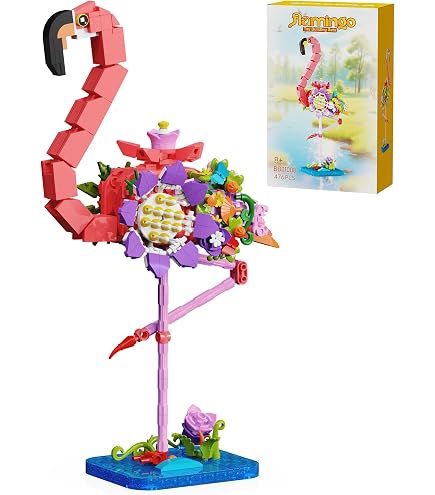 Amazon.com: JEKCA Flamingo 01S-M02 | Bird Plastic Building Blocks