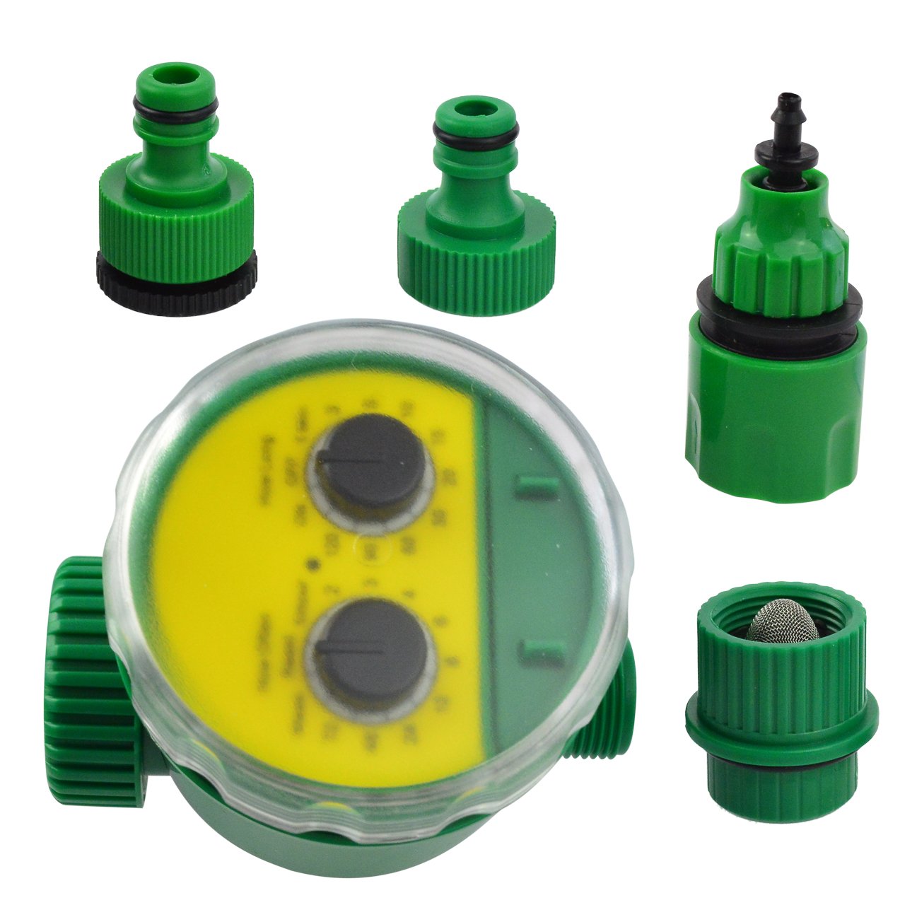 mifengdaer 94pcs Irrigation Full Kit Adjustable Irrigation System Automatic Watering Kits DIY Micro Flow Drip Watering Irrigation Kits Hose Drip Watering system for Lawn Tree Patio Yard Plant Garden Landscape Home with Timer, 984”(25M)