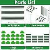 Greenhouse Hoops 60Pcs Frame Kit for Raised Beds 17In Detachable Fiberglass view 6