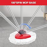 Sgizoku Red Spin Mop Head Base for Vileda Turbo Smart EasyWring Mop Replacement view 6