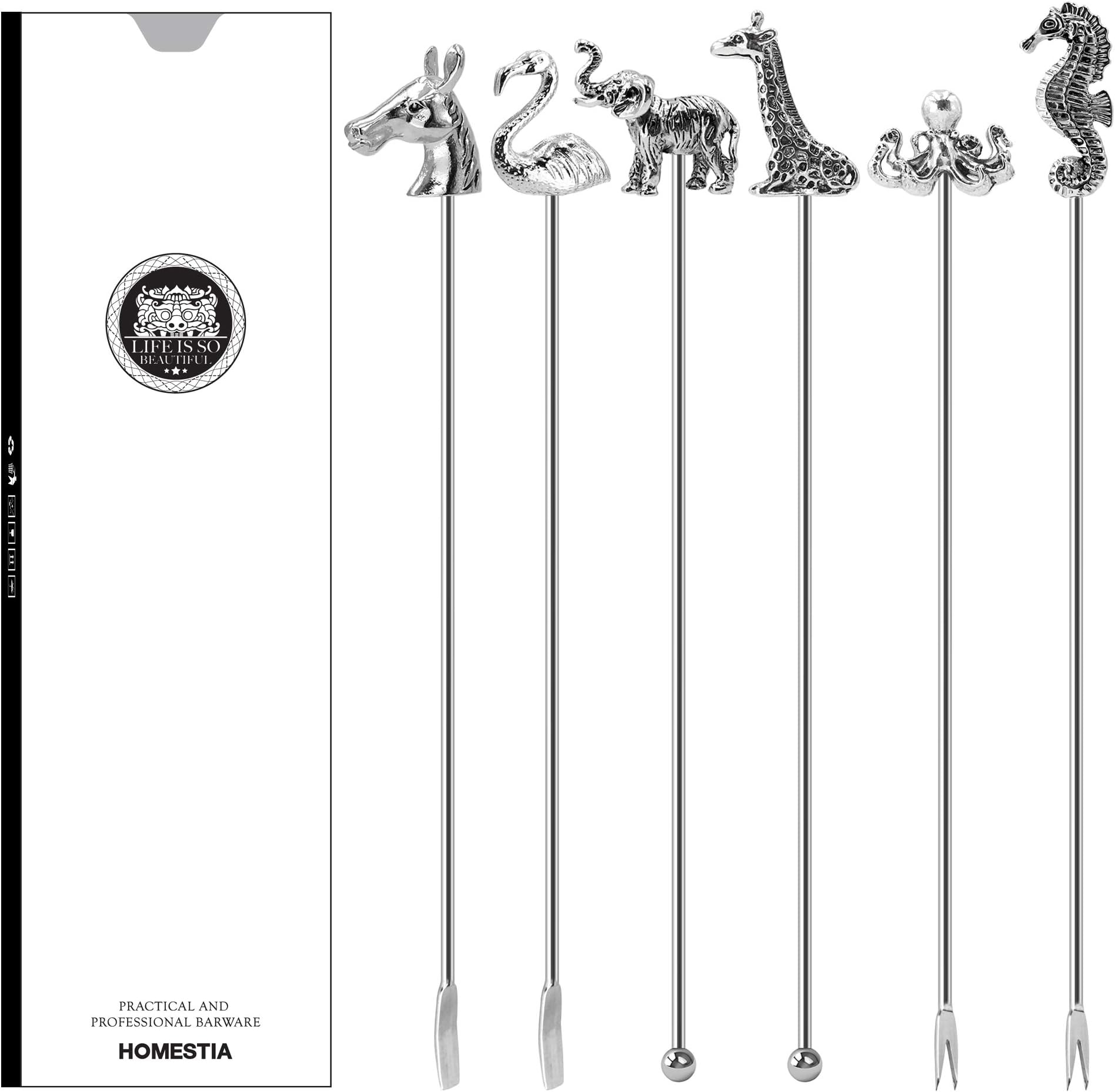 8" Beverage Stirrers Coffee Stir Sticks Cocktail Stir Drink Swizzle Stick Bar Tool by Homestia