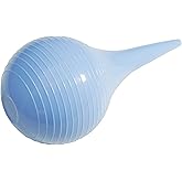 (90ml)Rubber Suction Ear Syringe, Hand Bulb Syringe Ear Washing Squeeze Bulb- Blue Smooth