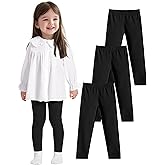 ZUEMET 3 Pack Baby Cotton Pants Toddler Boys Girls Leggings Basic Clothes Size 18M-5T