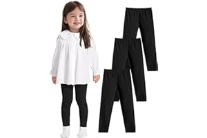 ZUEMET 3 Pack Baby Cotton Pants Toddler Boys Girls Leggings Basic Clothes Size 18M-5T