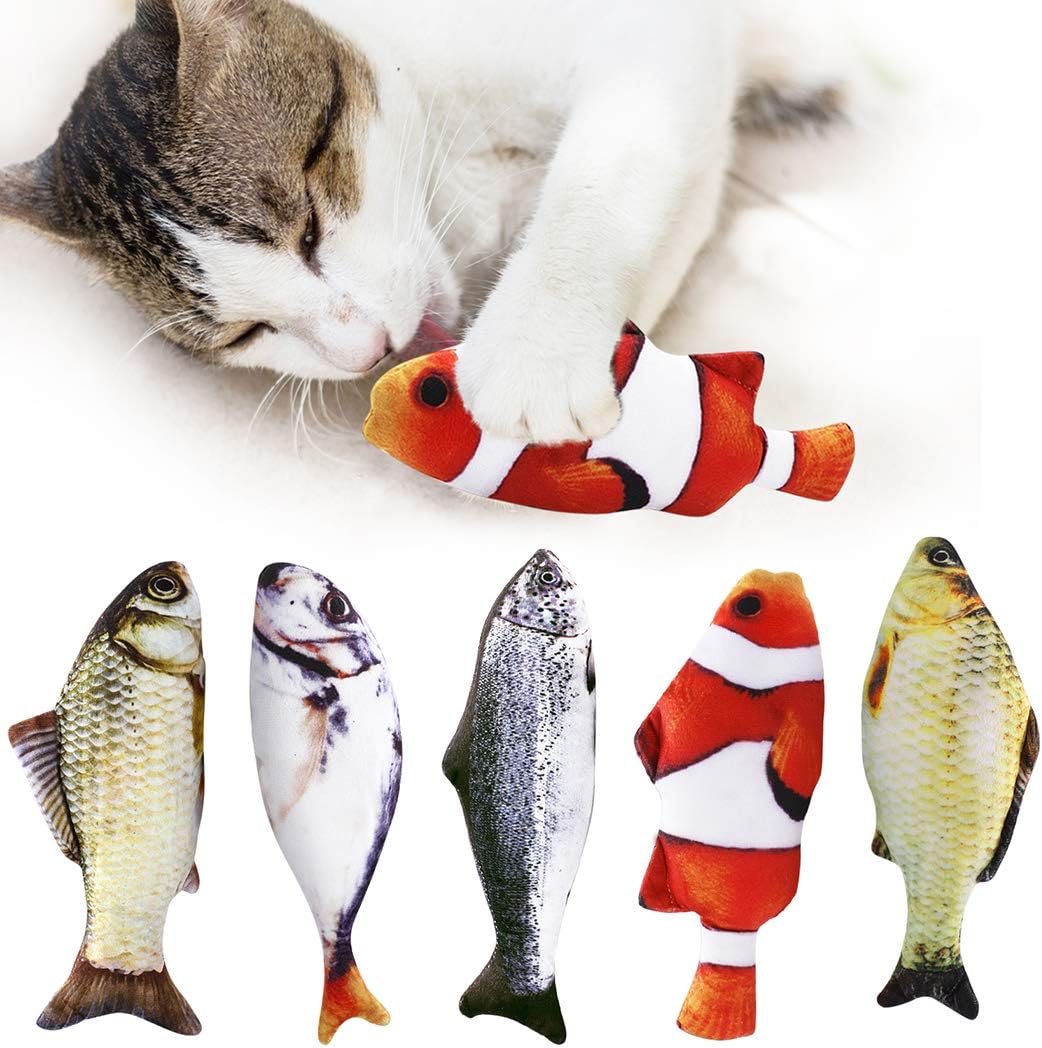 Buy Dorakitten Plush Fish Cat Toy Realistic Cat Exercise Toys Funny Cat