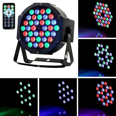 Missyee Buhne Leuchtet Licht Volle Rgb Farben Mischen Fuhrte Wohnung Par 36 Led Pro Licht Rote Grune Und Blaue Farbe Mischen Beleuchtung Disco Licht Dj Licht Eu Stecker 1 Pack Amazon De Musikinstrumente