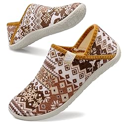 Fuzzy House Slippers for Women Men Indoor Closed