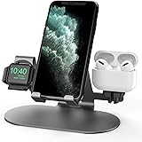 3 in 1 Aluminum Charging Station for Apple Watch Charger Stand Dock for iWatch Series SE/6/5/4/3/2/1, iPad, AirPods Pro/2/1 a