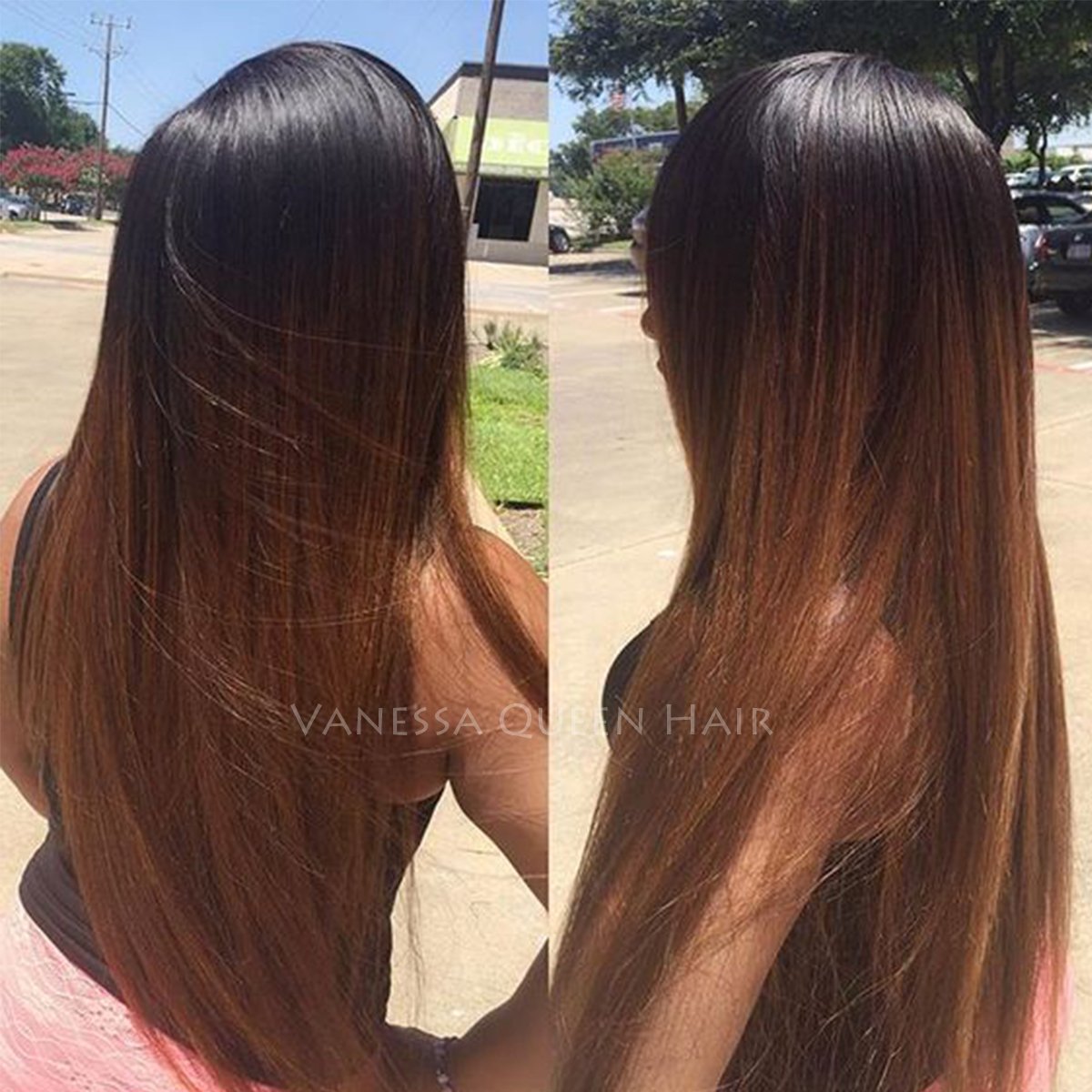 Amazon Com Vanessa Queen Ombre Brown Full Lace Human Hair Wigs